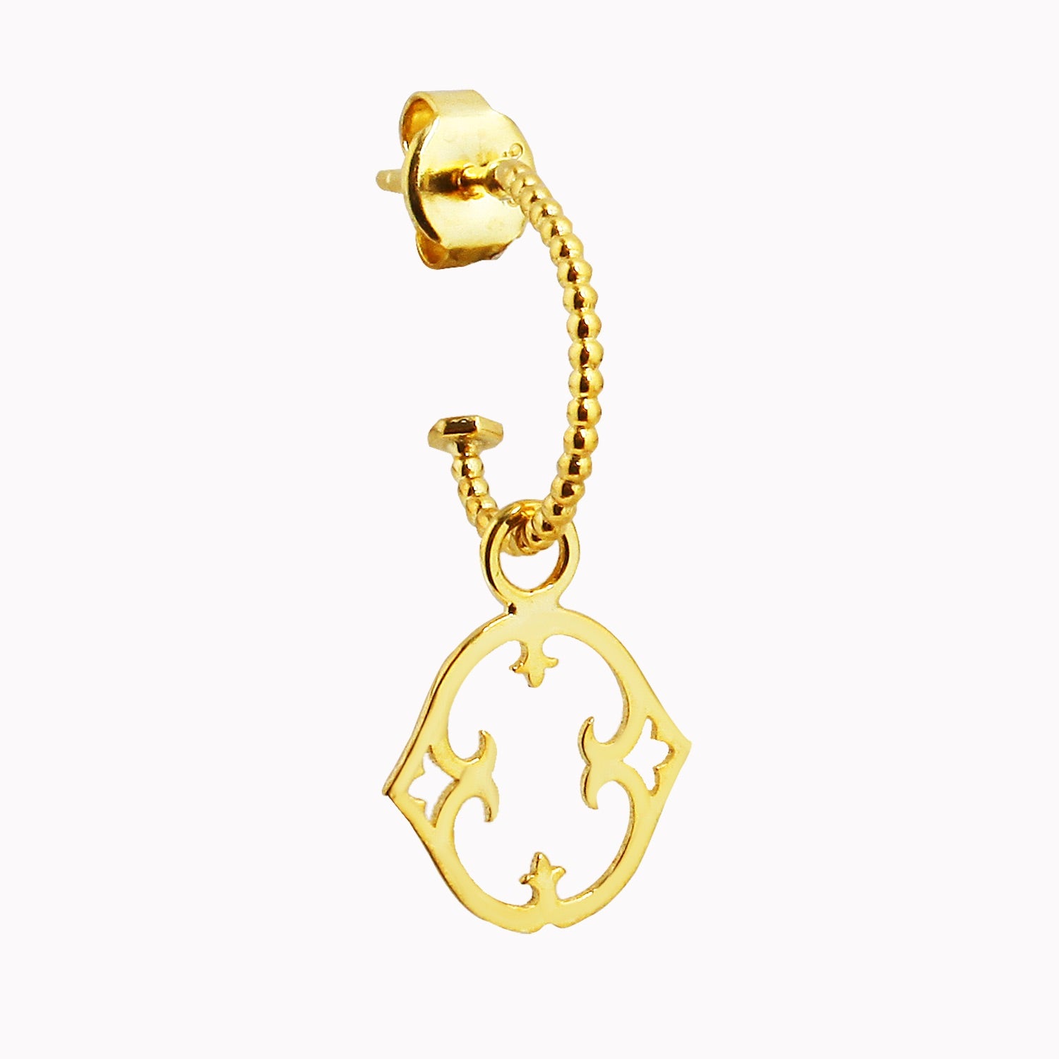 Minimal Altın Harf Küpe