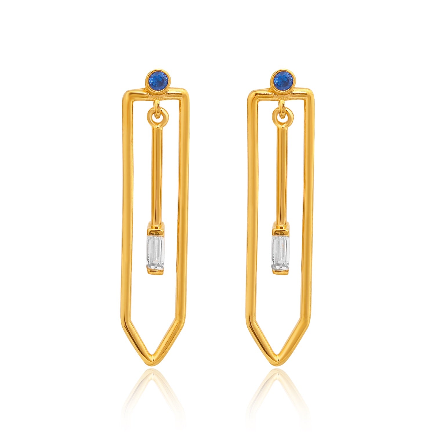 Mavi ve Berrak Zarafet Küpesi