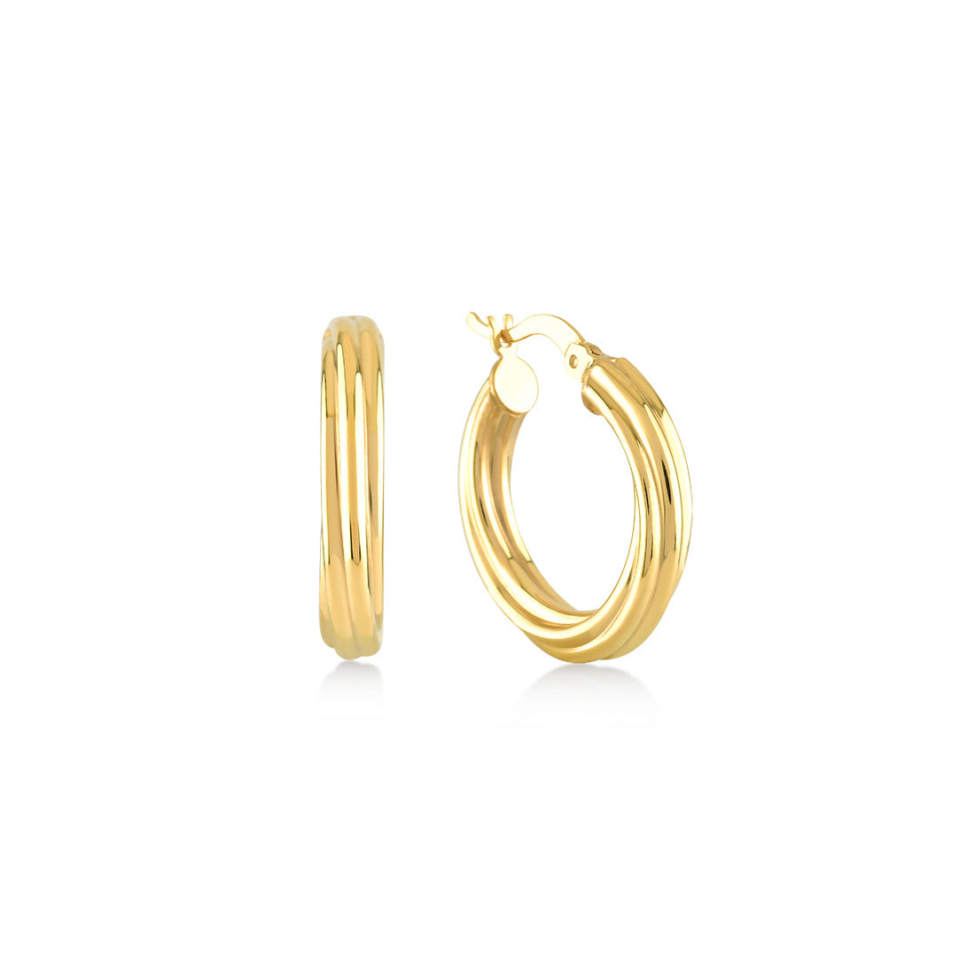 Minimal ve Şık Tasarımlı Altın Kaplama Halka Küpe