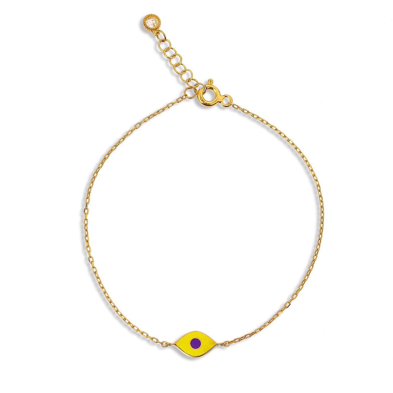 Mor Detaylı Nazar Boncuğu Bileklik