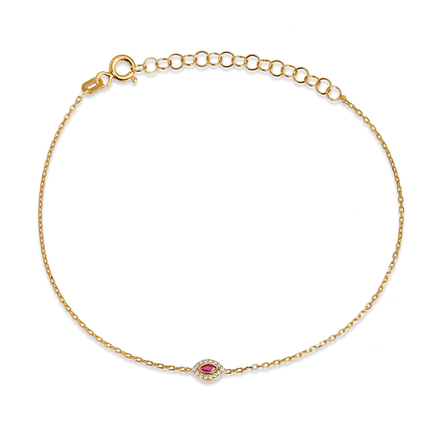 Pembe Taş Detaylı Minimalist Bileklik